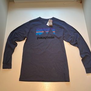 Patagonia Long Sleeve Tee Navy